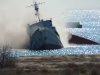 В Интернете появилось видео затопления второго корабля в озере Донузлав