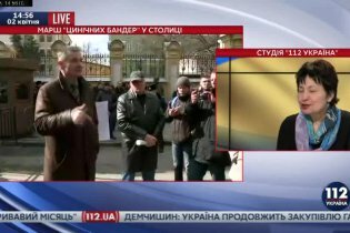 [фото] Експерт-міжнародник Галина Яворська - гостя "112 Україна", 02.04.2015