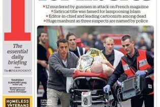 [фото] Теракт в редакции Charlie Hebdo на первых страницах мировых газет
