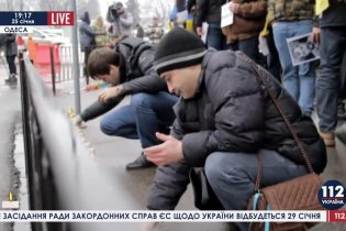 [фото] Акция "Я - киборг донецкого аэропорта" прошла в Одессе
