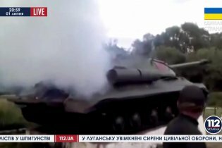[фото] Стрельба из танка-памятника времен ВОВ