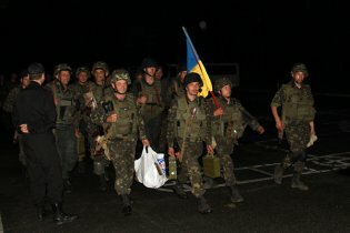 [фото] Из зоны проведения АТО в Киев вернулся первый резервный батальон Нацгвардии