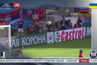 [фото] Во время матча Бельгия-Россия на трибунах был замечен флаг "ДНР"