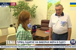[фото] Эдуард Гурвиц в эфире телеканала "БНК Украина" рассказывает о нарушениях во время выборов мэра Одессы