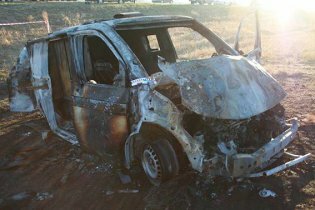 [фото] МВД обнародовало фото расстрелянного инкассаторского автомобиля