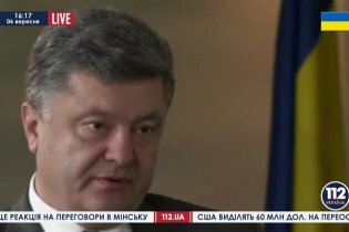 [фото] Порошенко дал интервью каналу "ВВС" о ситуации в Украине