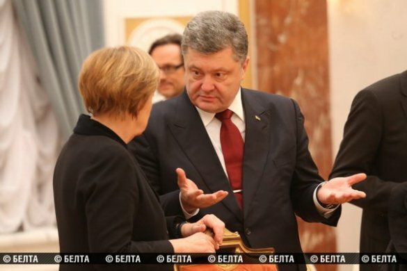 порошенко меркель в минске
