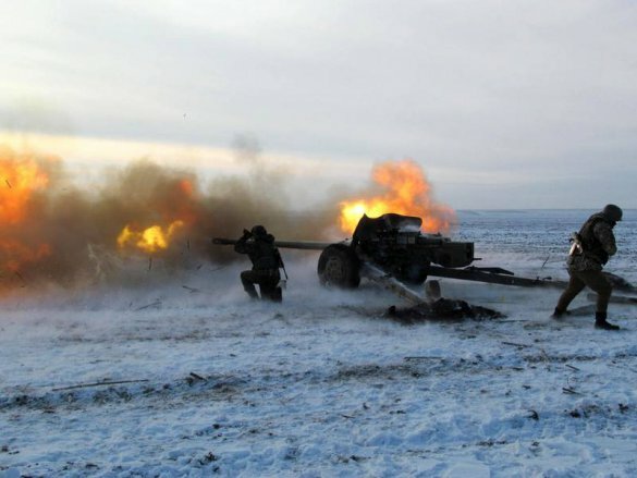 украинские военные артиллерия