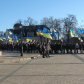 Колонна студентов Киево-Могилянской академии идет на Майдан Незалежности