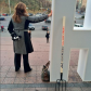 В Киеве перед "Украинскими домом" выставили двухметровые буквы ПТН ПНХ